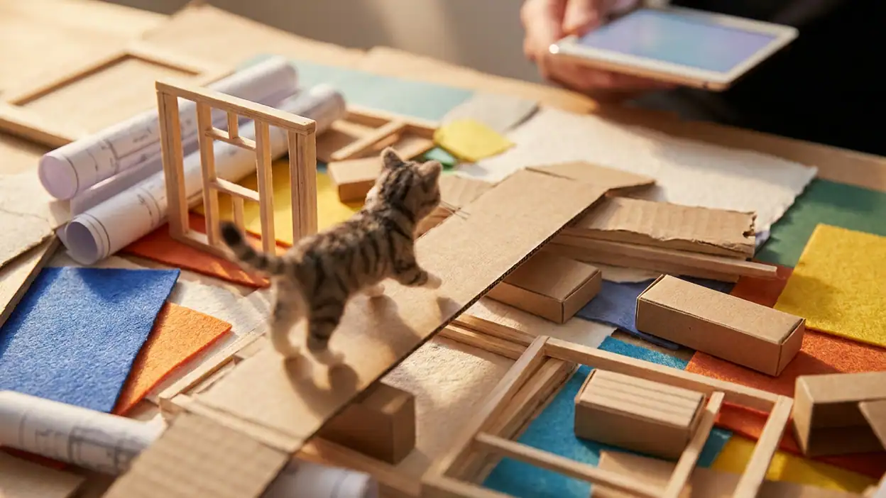 Cat Runner: Décorez et Courez vers Votre Maison de Rêve