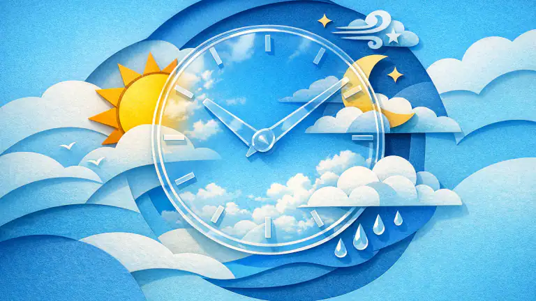 透明時計＆天気：日常を彩る新しい天気アプリの魅力 icon
